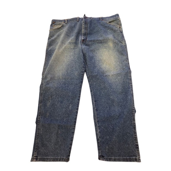 Wrangler Rugged Wear Mens Relaxed Fit Straight Leg Jeans Blue Denim 46x30 - Picture 3 of 5
